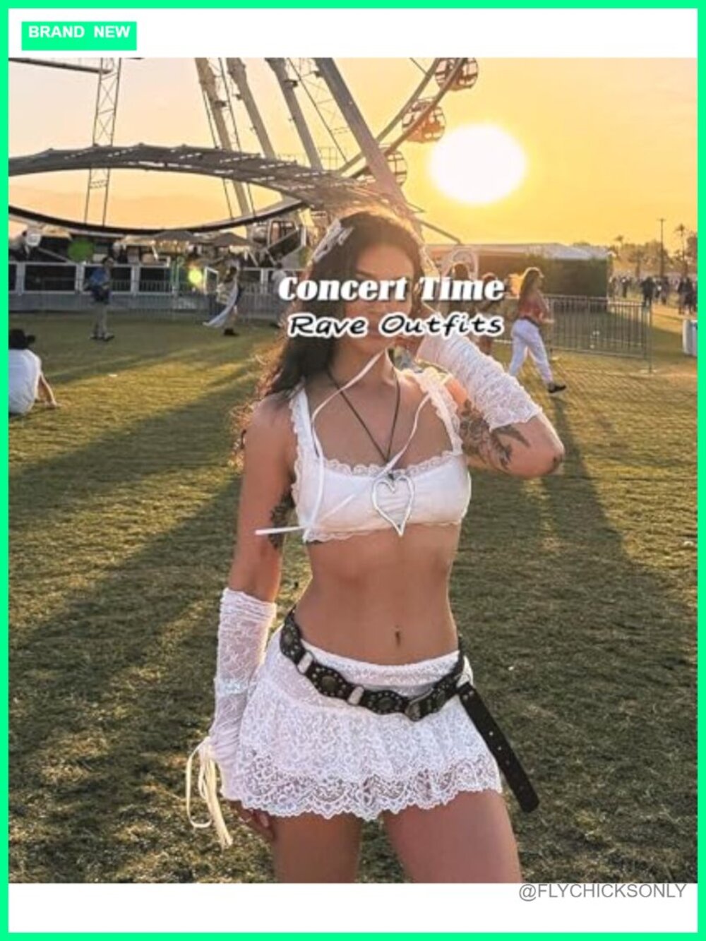 Y2K Lace Ruffle Low Rise Mini Skirt - Picture 4 of 5